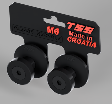 Swingarm spool M6 BLACK